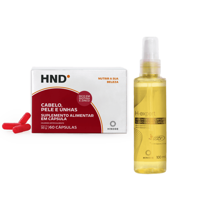 Hinode Kit Presente Sérum e Suplementação Alimentar para cabelo