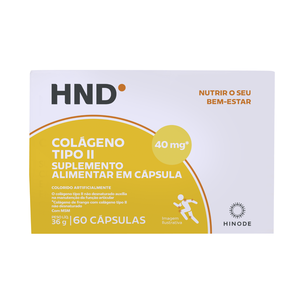 Hinode Suplemento Alimentar Colágeno Tipo II HND 60 Cápsulas