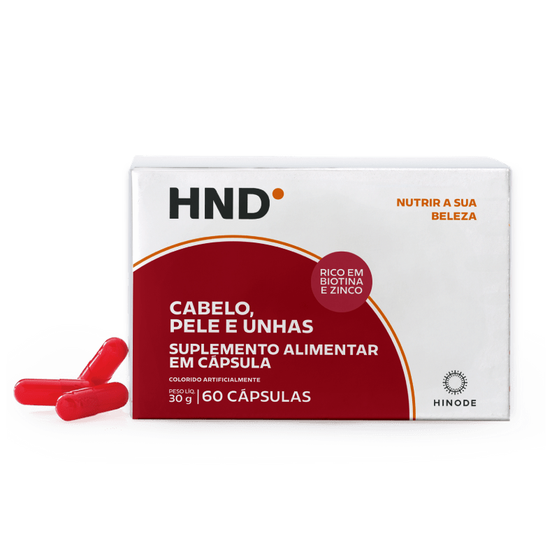 Hinode Suplemento Alimentar em Cápsula Cabelo, Pele e Unha HND 60 cápsulas