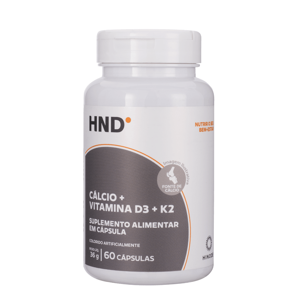 Hinode Cálcio + Vitamina D3 + K2 em 60 Cápsulas HND