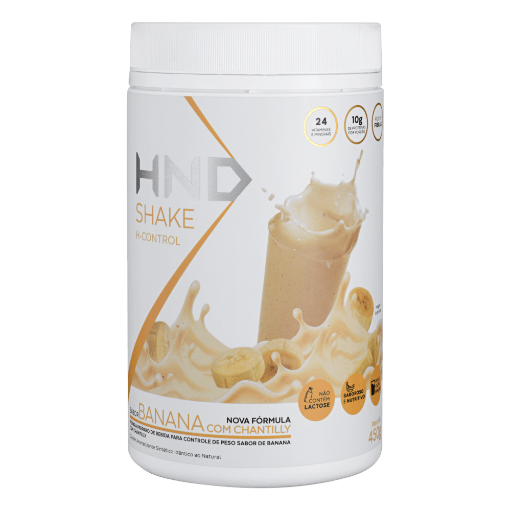 Hinode Shake H-Control Sabor Banana Com Chantilly HND 450g