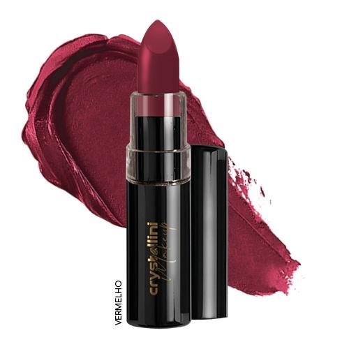 Batom Cremoso Vermelho Crystallini